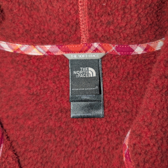 North Face Women's Red Sweater Fleece Jacket - Picture 5 of 7